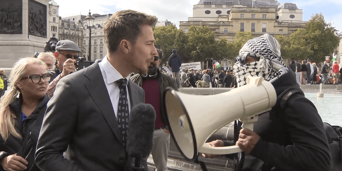 Alex Armstrong hits back at Pro-Palestine protester’s attempt to silence him Alex Armstrong hits back at Pro-Palestine protester’s attempt to silence him