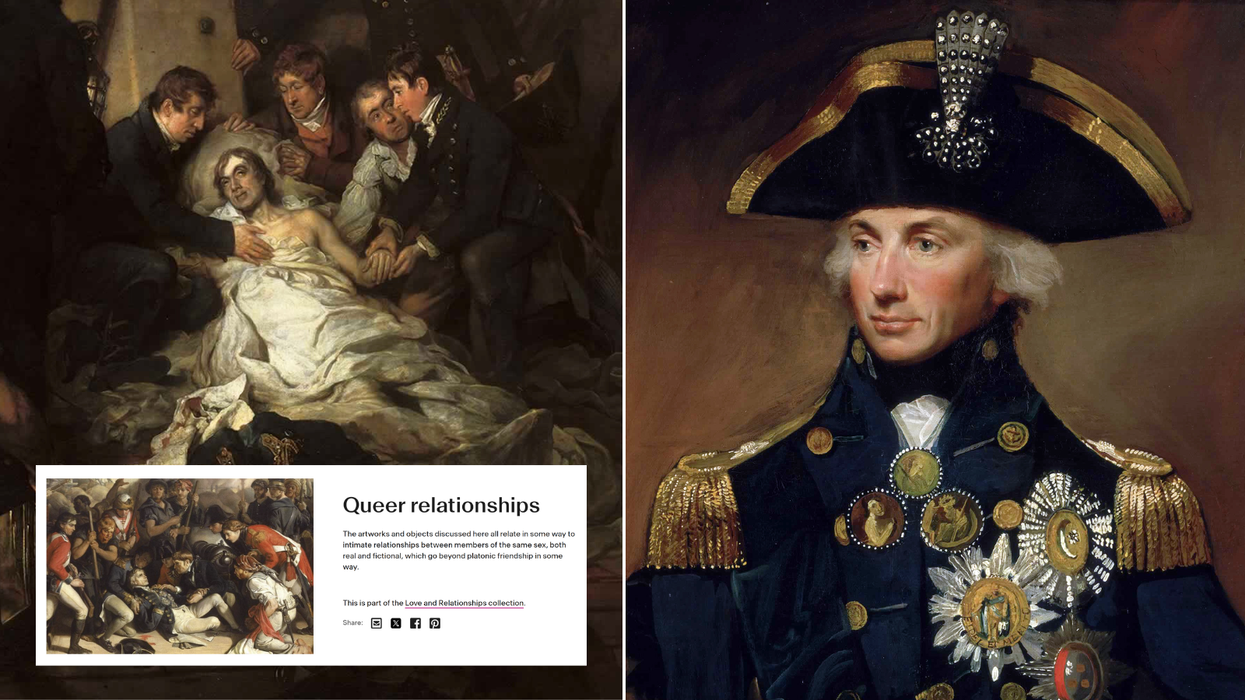 Lord Nelson was 'LGBTQ+ lover' in 'queer relationship', claims top art gallery