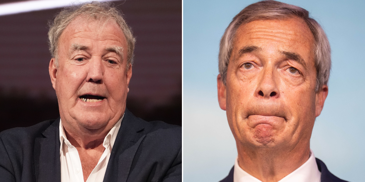 Jeremy Clarkson throws almighty dig at Nigel Farage amid speculation over political aspirations: 'Scuttles to his safe space!'
