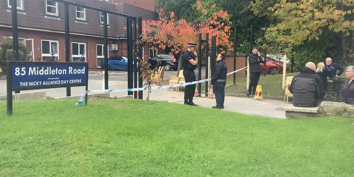 NextImg:Jewish day centre opposite Manchester synagogue that was attacked is cordoned off by police after 'suspicious substance found in envelope'