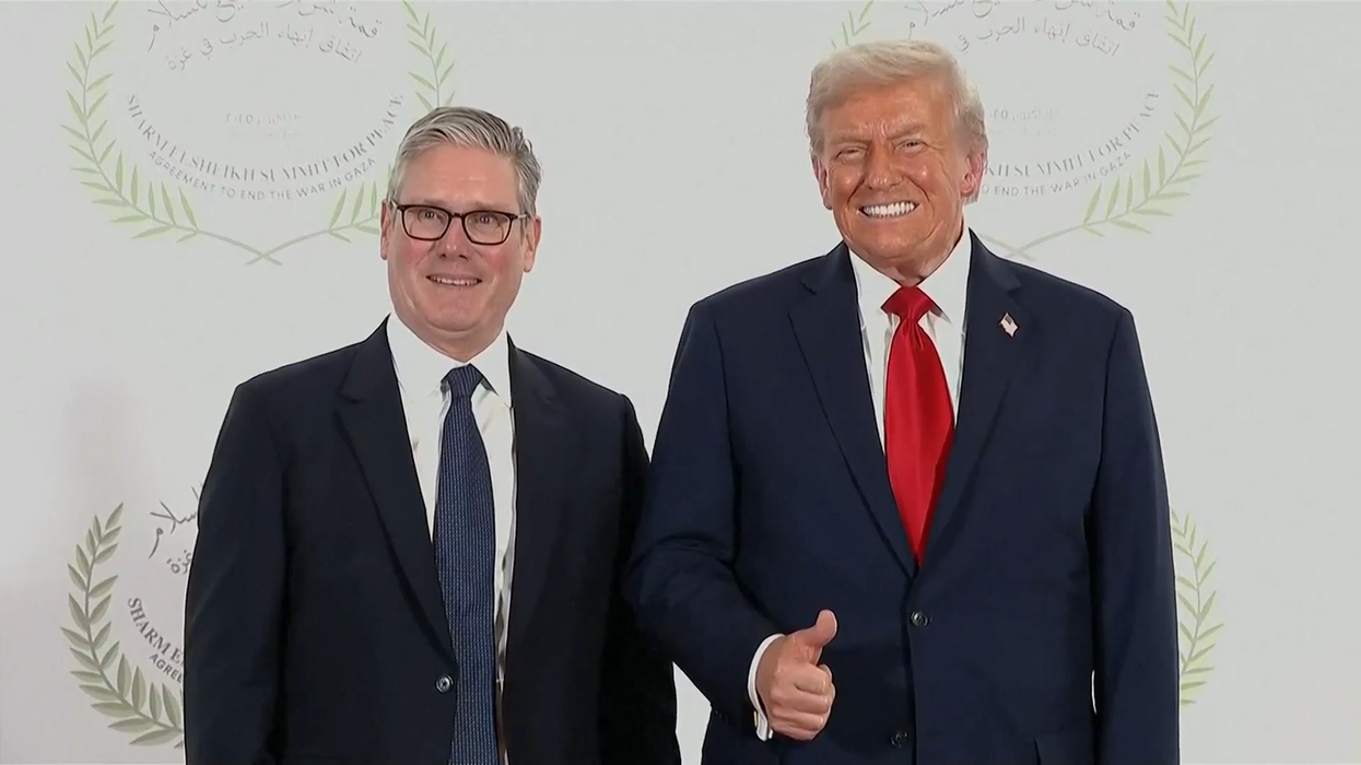 WATCH: Donald Trump shakes hands with Keir Star...