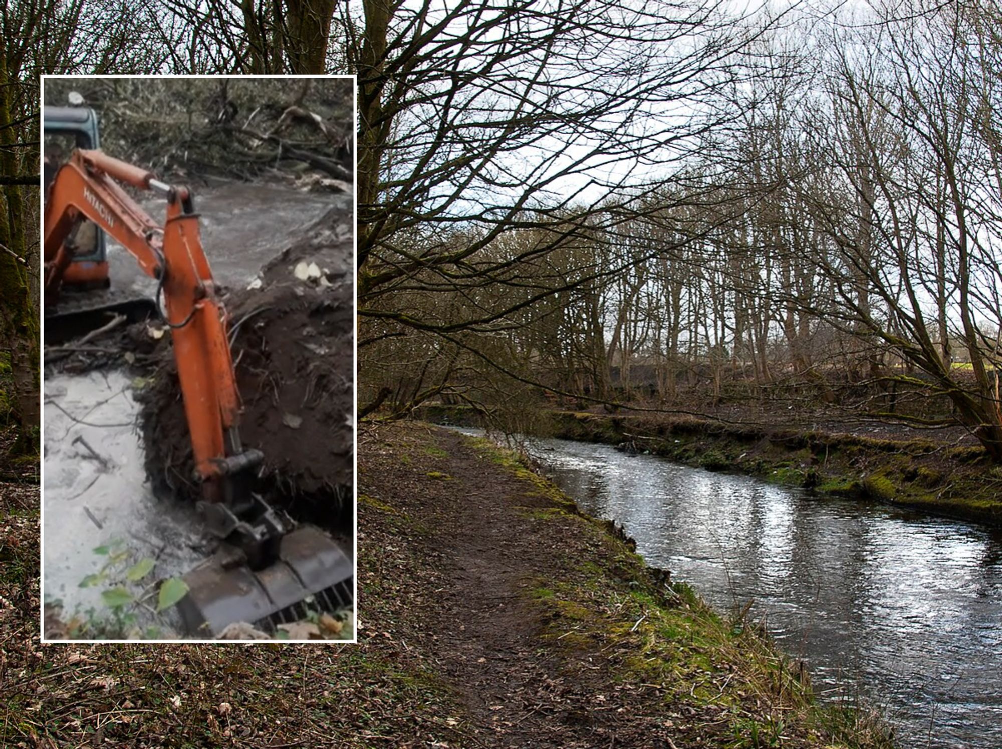 Man bulldozes neighbour's riverbank with digger in dramatic twist to 'four-year campaign'