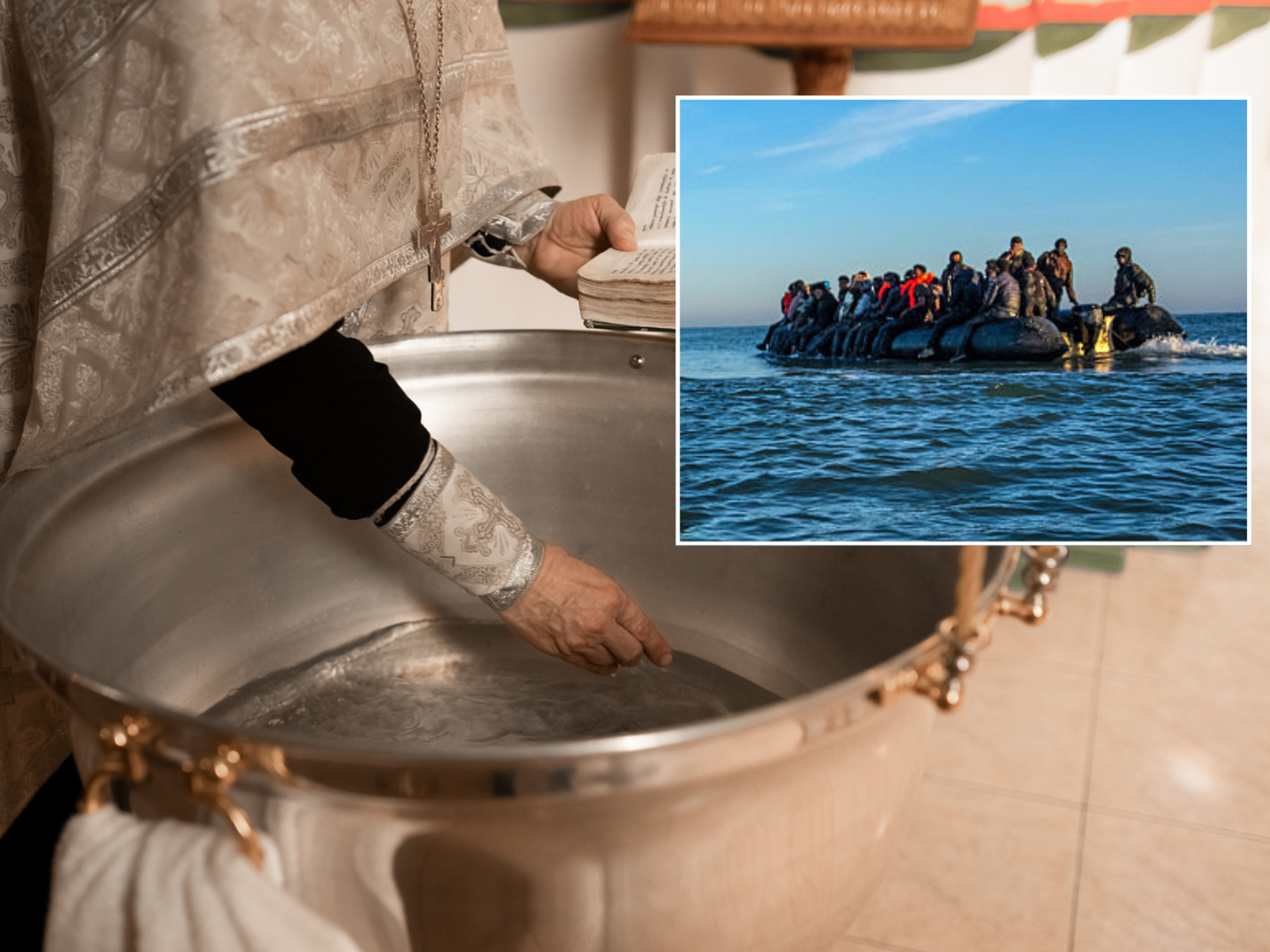 Asylum seekers 'baptised' in migrant hotel bathtubs 'to support claims'