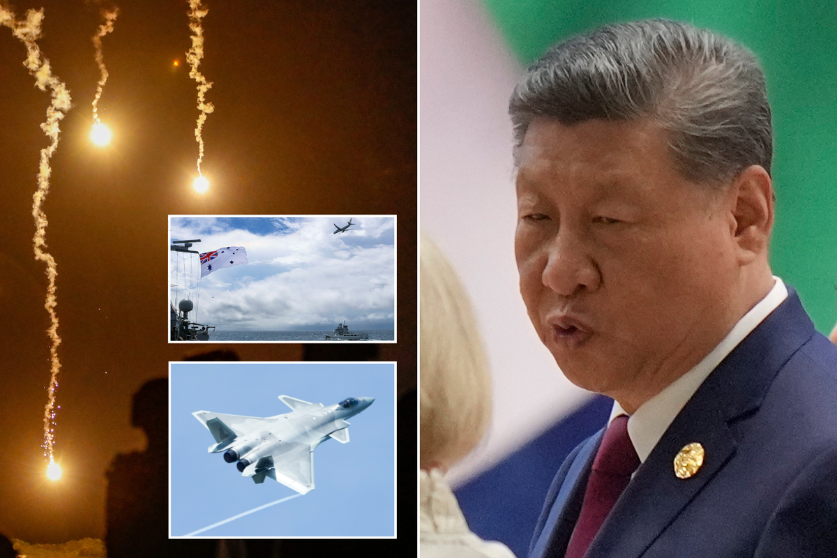 Chinese fighter jets spark panic after unleashing 'dangerous' flares at Australian plane