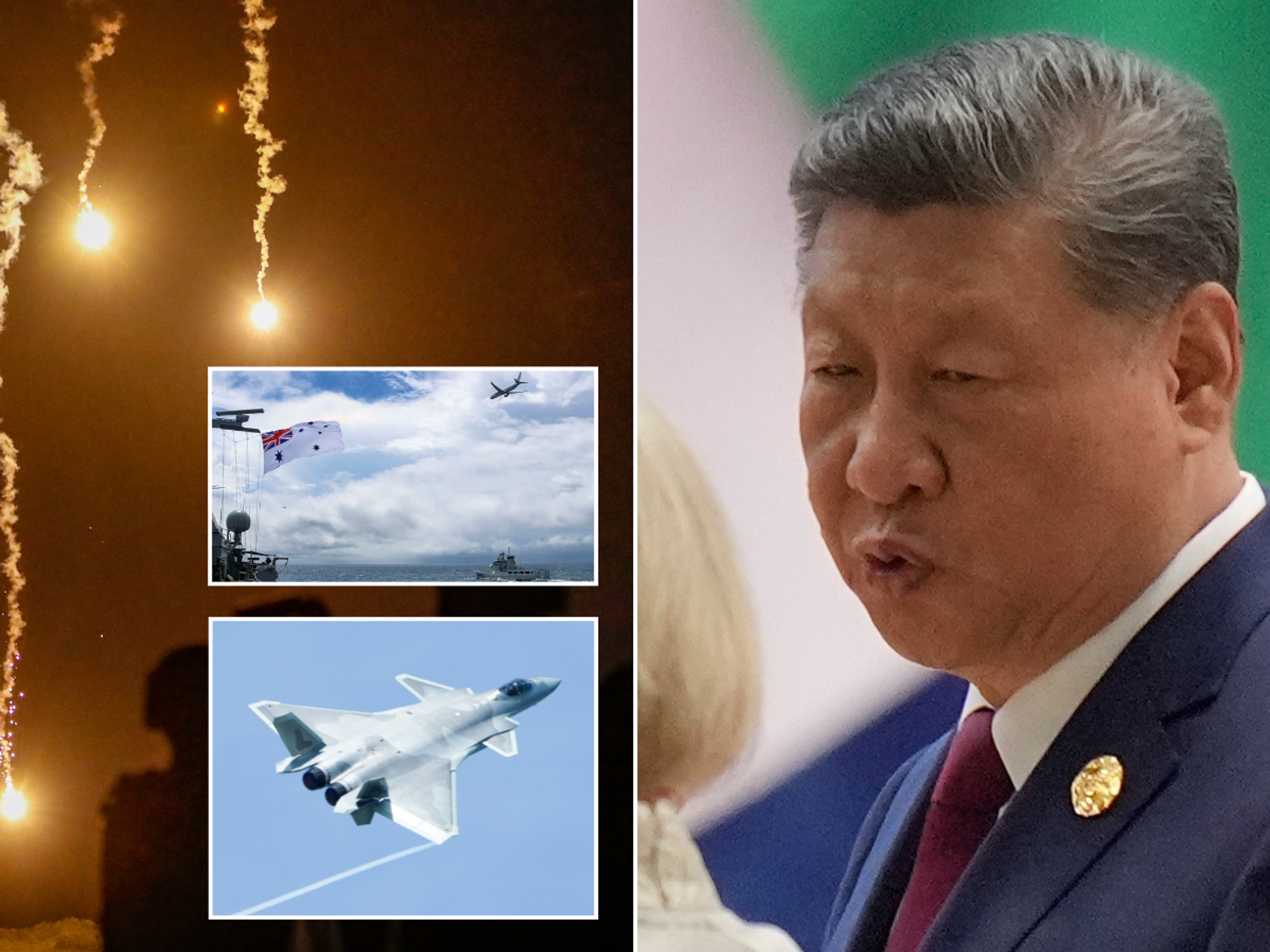 Chinese fighter jets spark panic after unleashing 'dangerous' flares at Australian plane