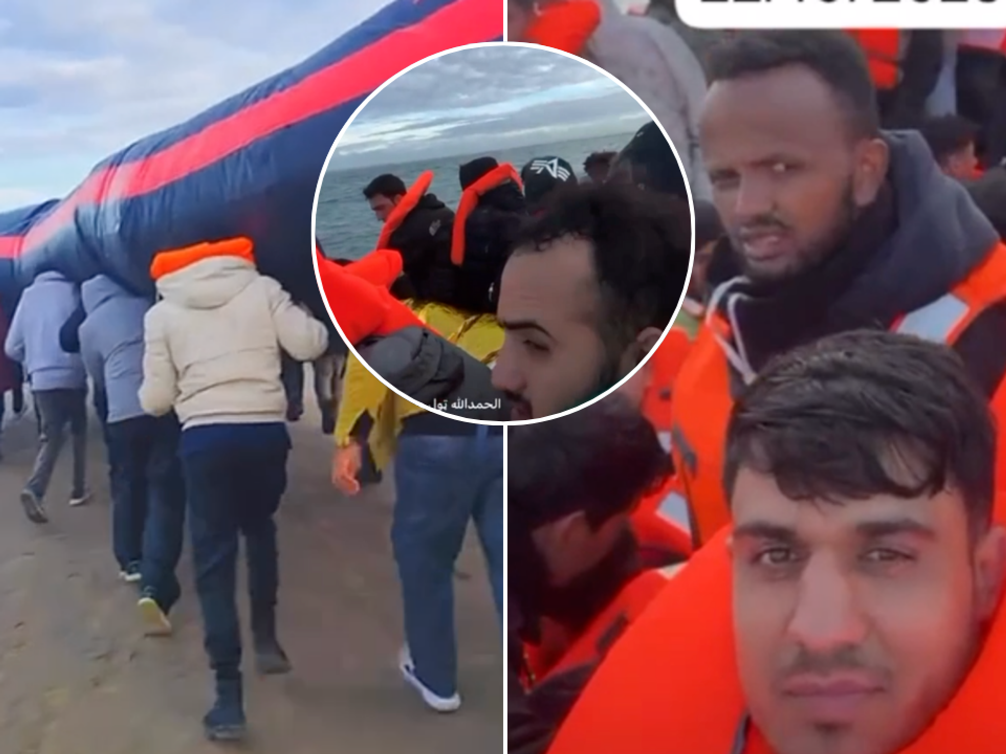 TikTok migrant films deluge of small boat UK arrivals and boasts ‘we’re coming to London’ on reco...