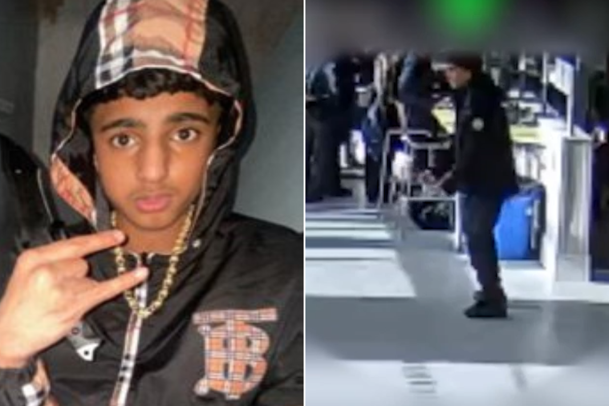 Chilling moment Harvey Willgoose's murderer dances with knife in school canteen after stabbing boy to death