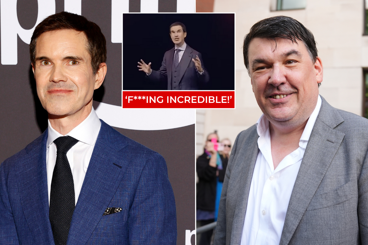Jimmy Carr heaps praise on 'f***ing brave' Graham Linehan for standing up to gender ideology