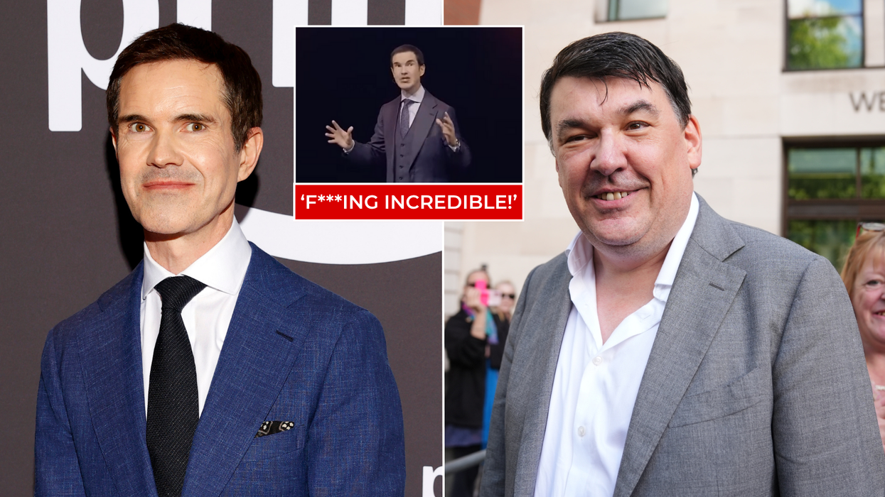 Jimmy Carr heaps praise on 'f***ing brave' Graham Linehan for standing up to gender ideology