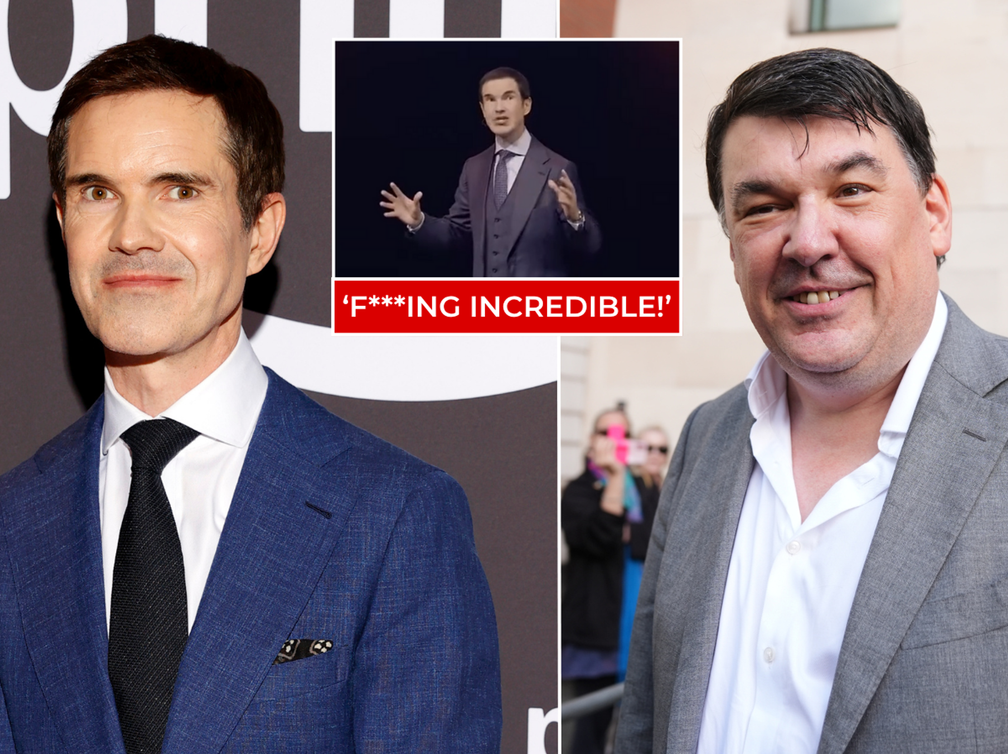 Jimmy Carr heaps praise on 'f***ing brave' Graham Linehan after writer's airport ordeal