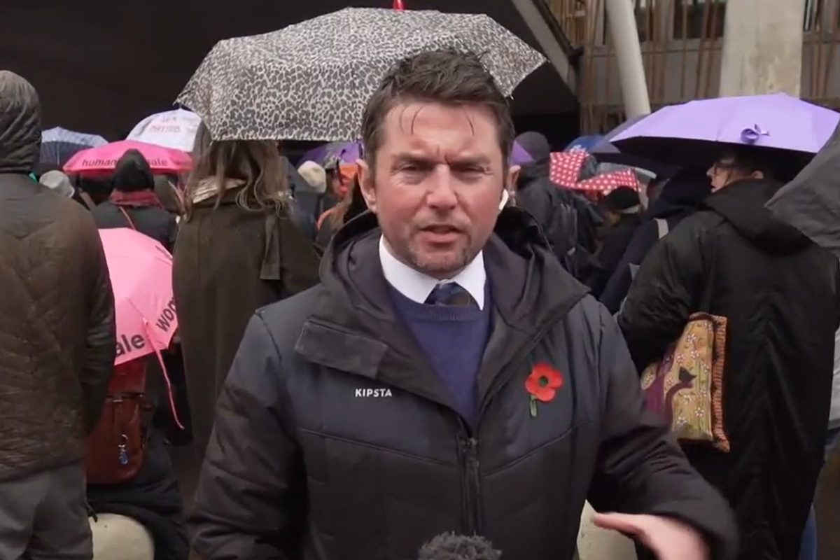 WATCH: GB News' Tony McGuire reports on the women's rights protest in Holyrood