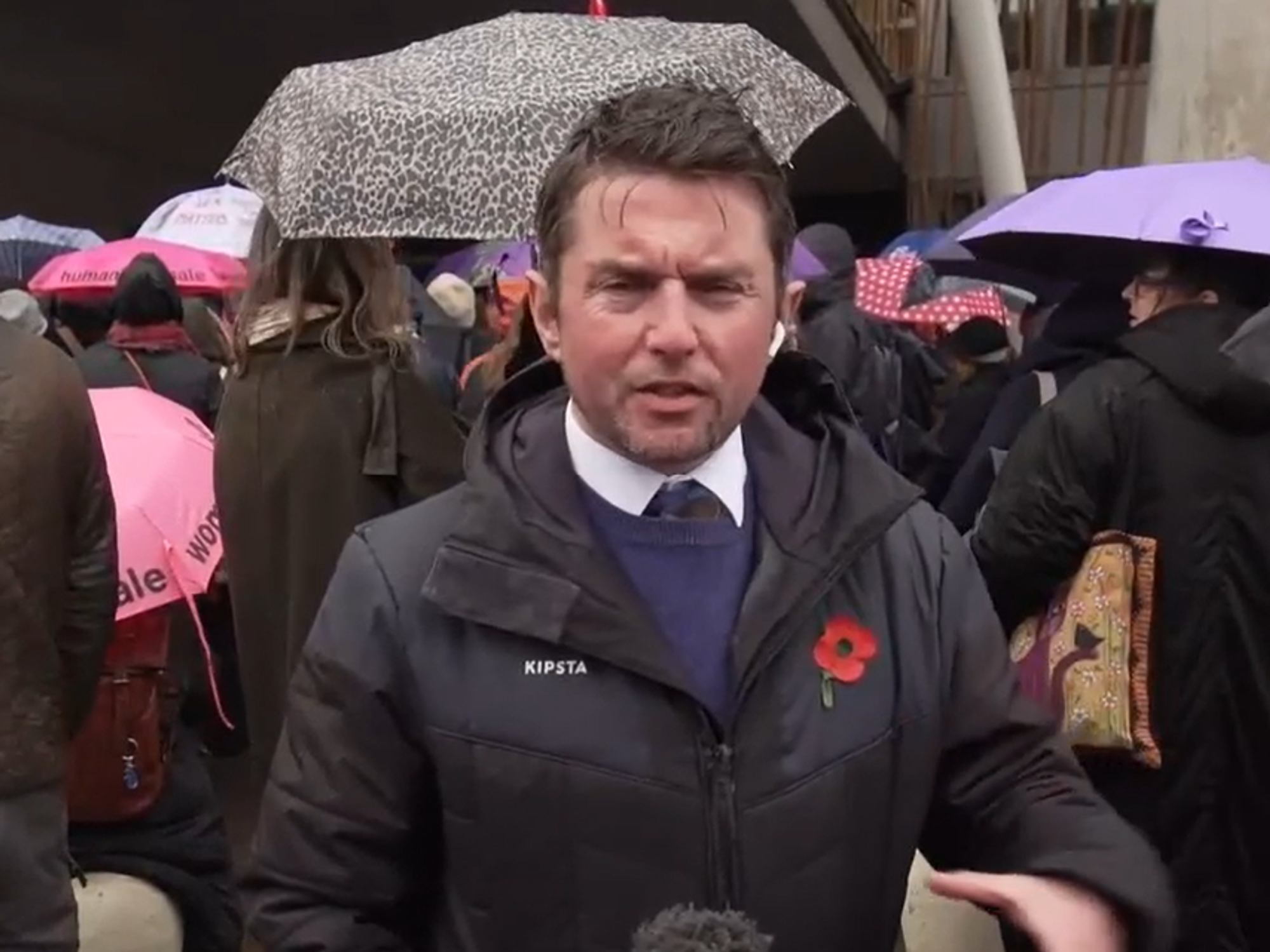 WATCH: GB News' Tony McGuire reports on the women's rights protest in Holyrood