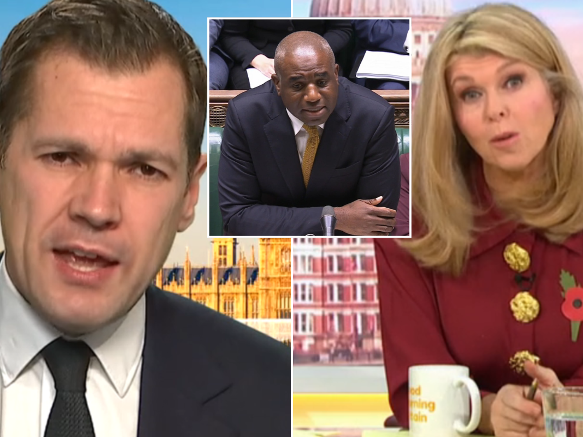 Robert Jenrick swears at Kate Garraway in brutal outburst as fiery David Lammy ITV GMB clash erup...