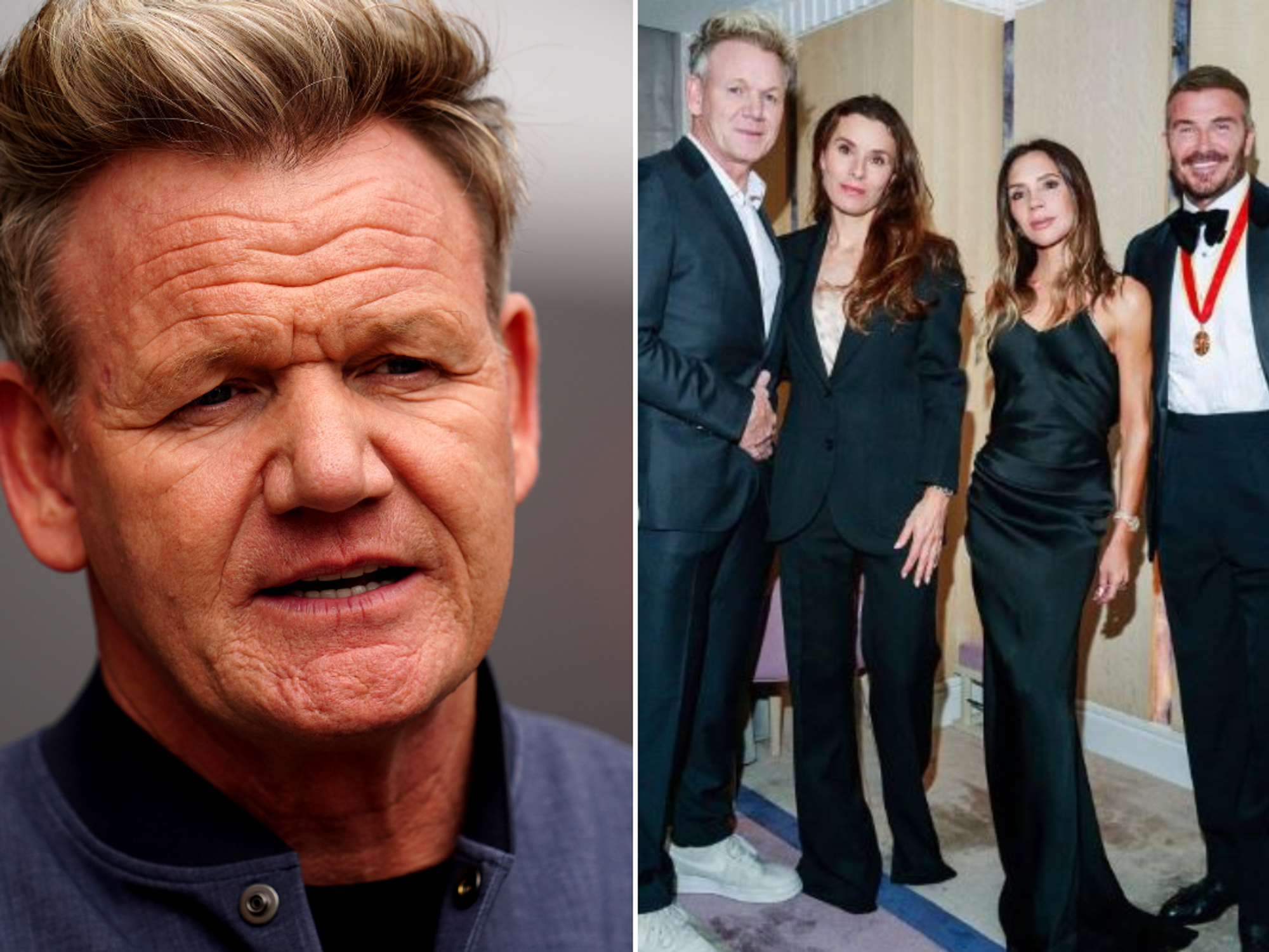 Gordon Ramsay sparks debate as fans distracted by Beckham knighthood party wardrobe choice: 'Coul...