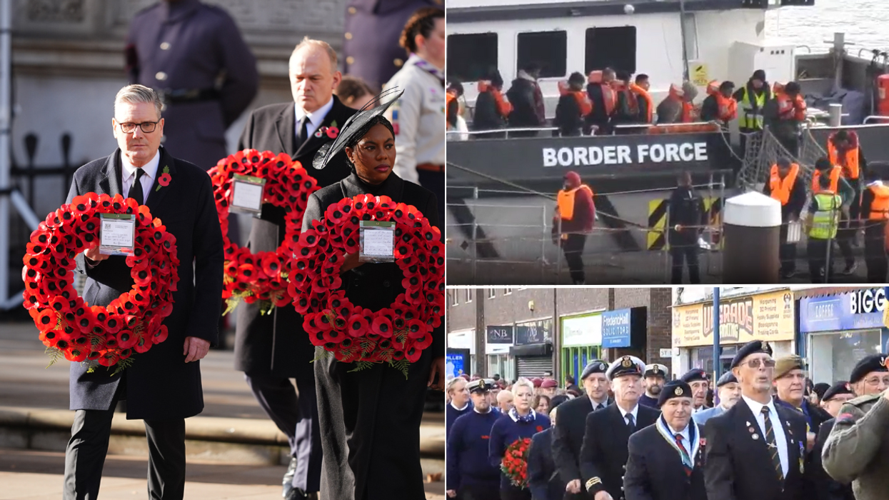 Veterans furious as hundreds of migrants cross Channel on Remembrance Sunday