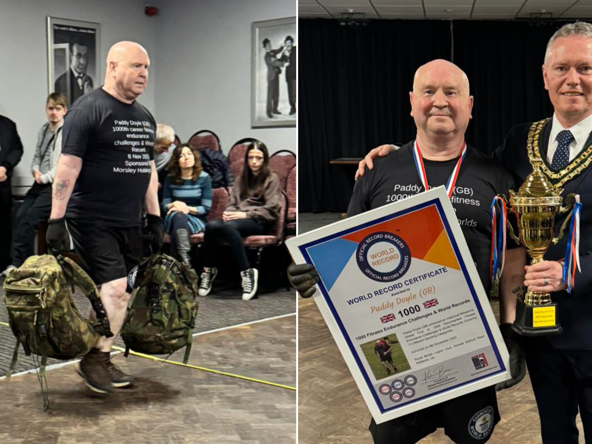 Ex-paratrooper makes heartfelt fundraising appeal after smashing world record