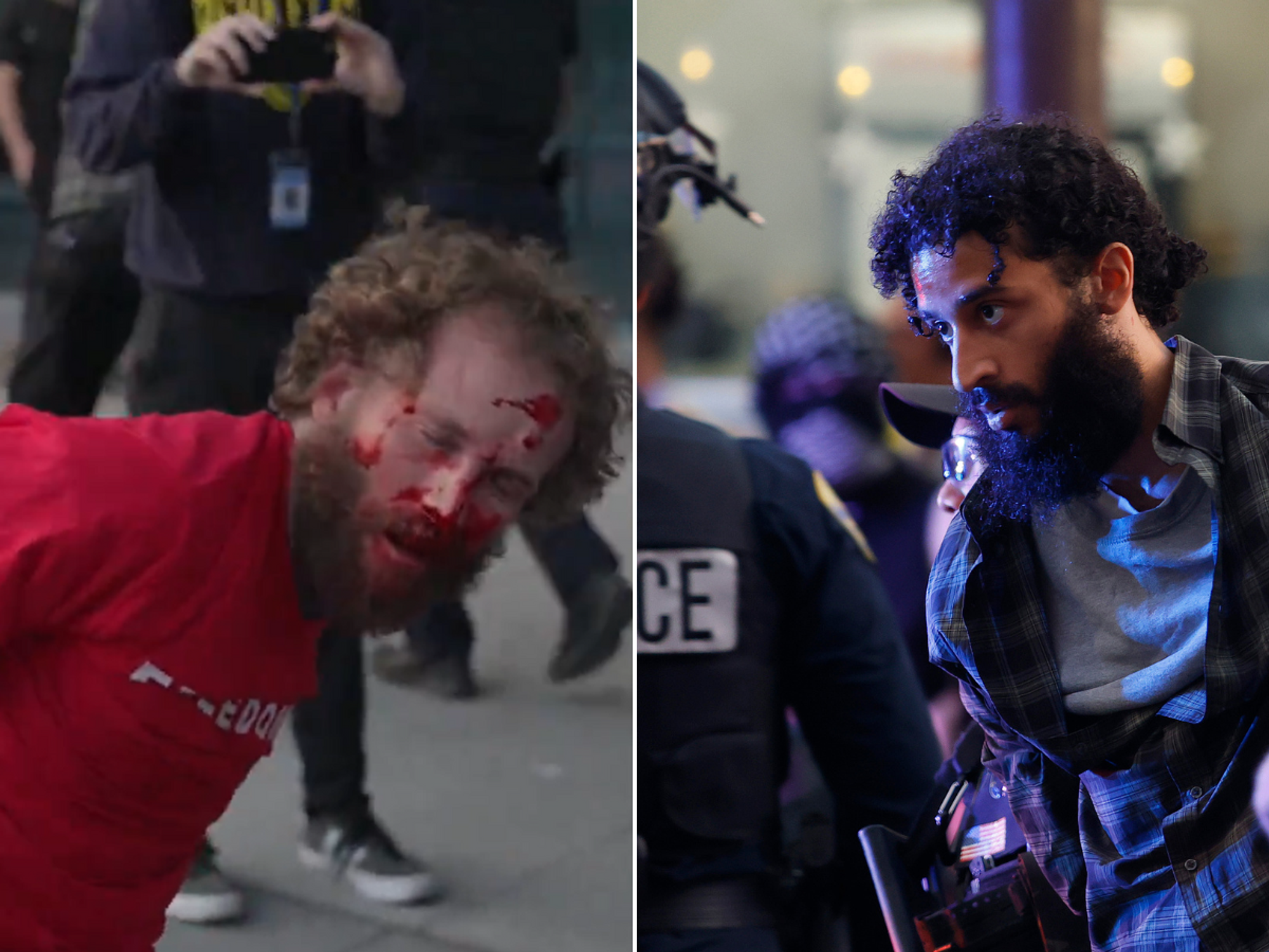 Violent left-wing activists storm Charlie Kirk event as Trump supporter left covered in blood