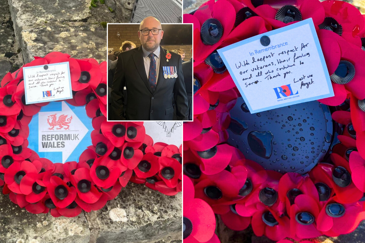 Reform UK wreath vandalised just hours after Remembrance Sunday parade in act of 'disgraceful political intimidation'
