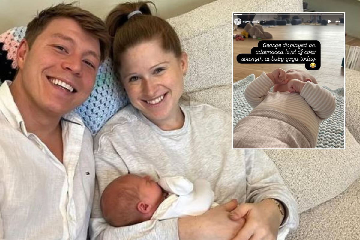 Emily Carver melts hearts with sweet baby George update as GB News star marks two-month milestone with adorable tot