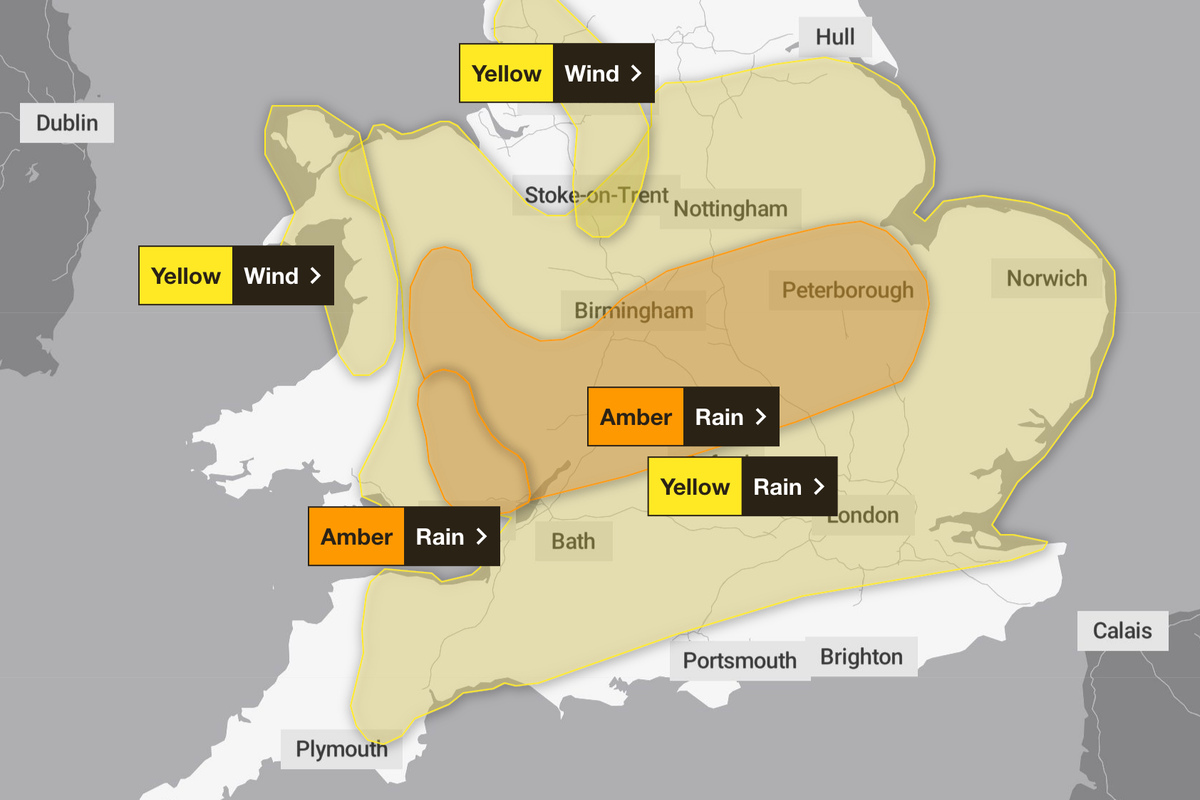 Amber weather warning issued as Storm Claudia brings heavy rain and possible 'danger to life'