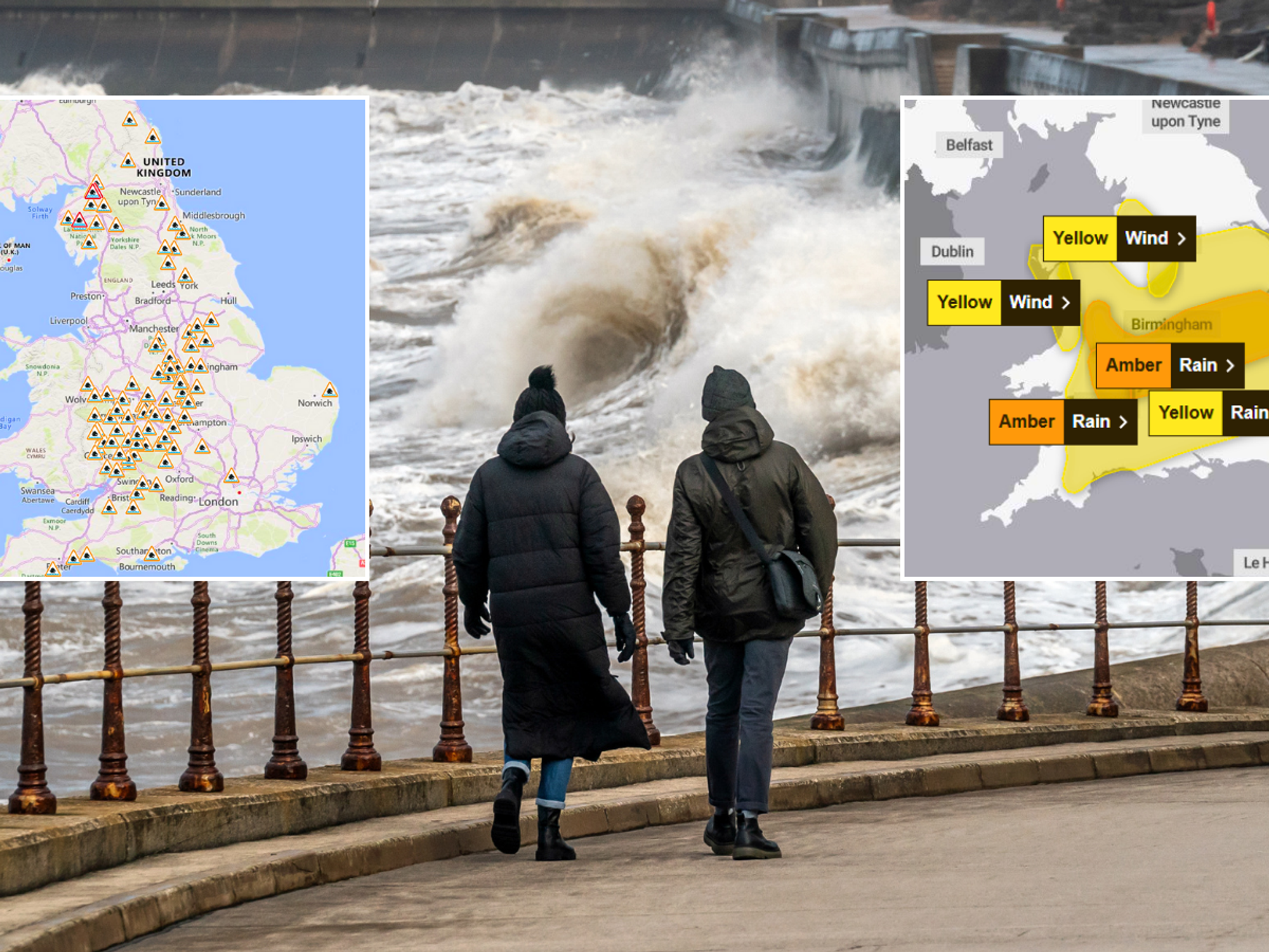 Storm Claudia to batter Britain today after amber alerts, flood warnings and travel advice all issued