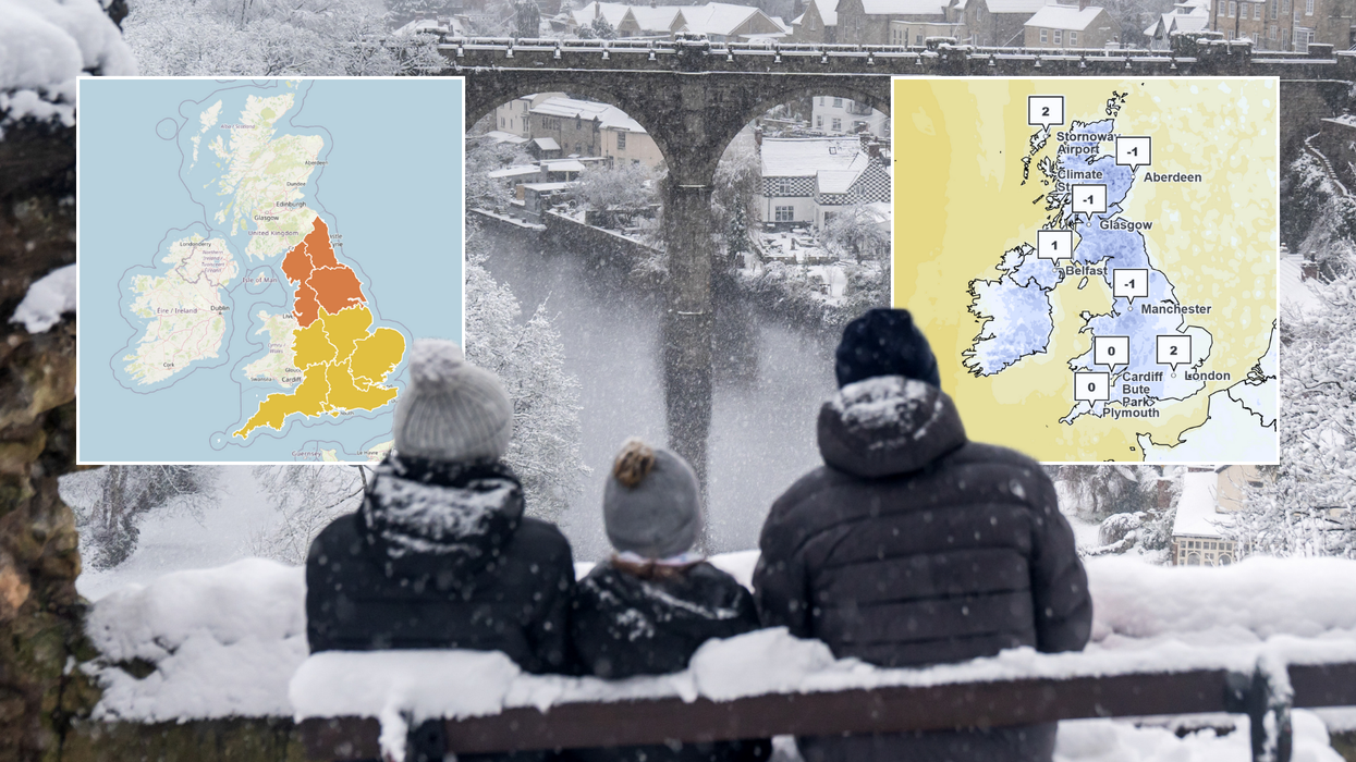 More than 15 million Britons issued amber 'cold health alert' as temperatures plummet across country