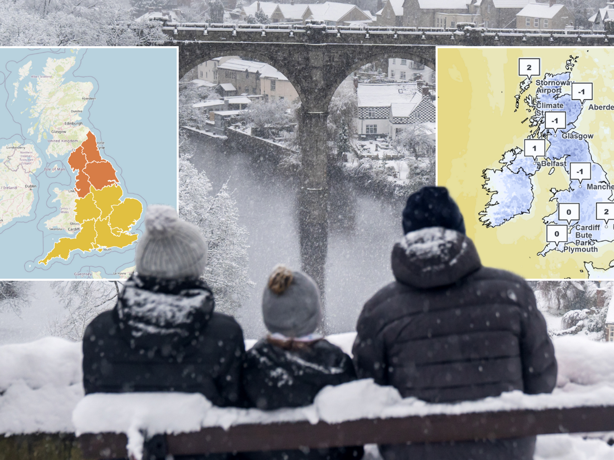 More than 15 million Britons issued amber 'cold health alert' as temperatures plummet across country