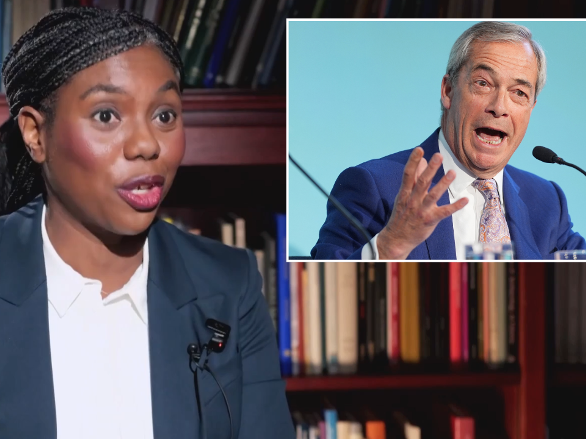 Kemi Badenoch insists Tories are ‘only credible alternative’ after Nigel Farage announcement left...