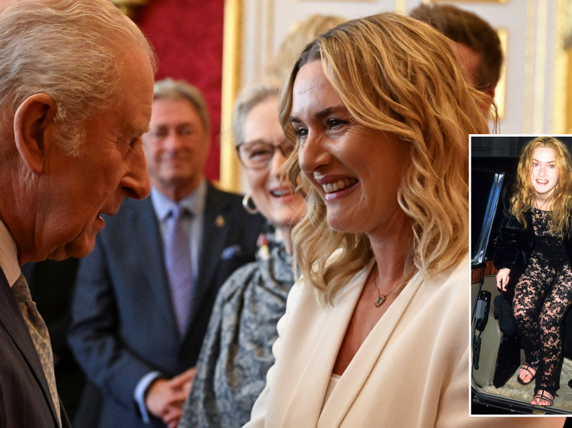 Kate Winslet reveals awkward King Charles encounter after wearing 'transparent outfit'