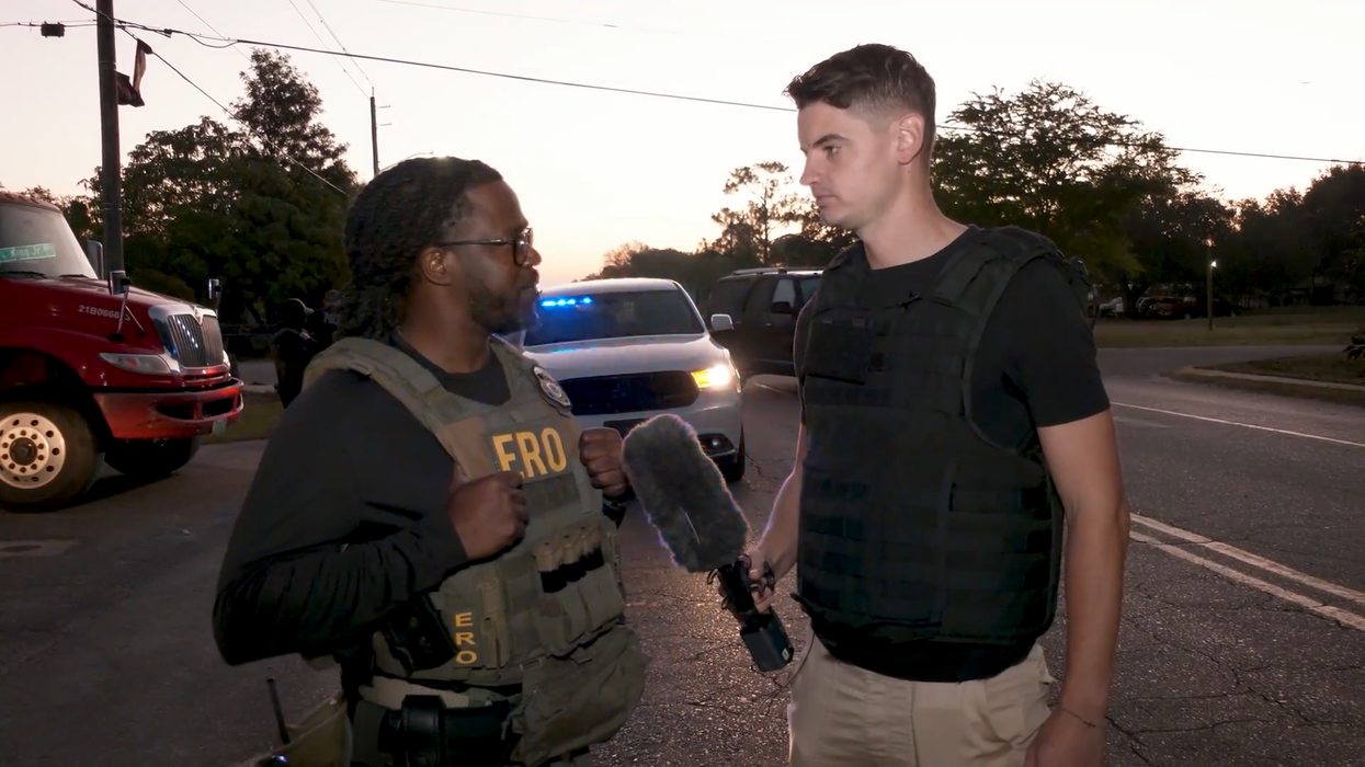 WATCH: ICE officers heckled by raging American as Ben Leo joins dawn raid for wanted drug smuggler