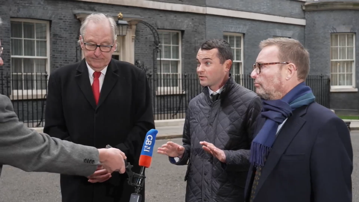 WATCH: Howard Cox and FairFuelUK campaigners hand petition to Downing Street ahead of Budget