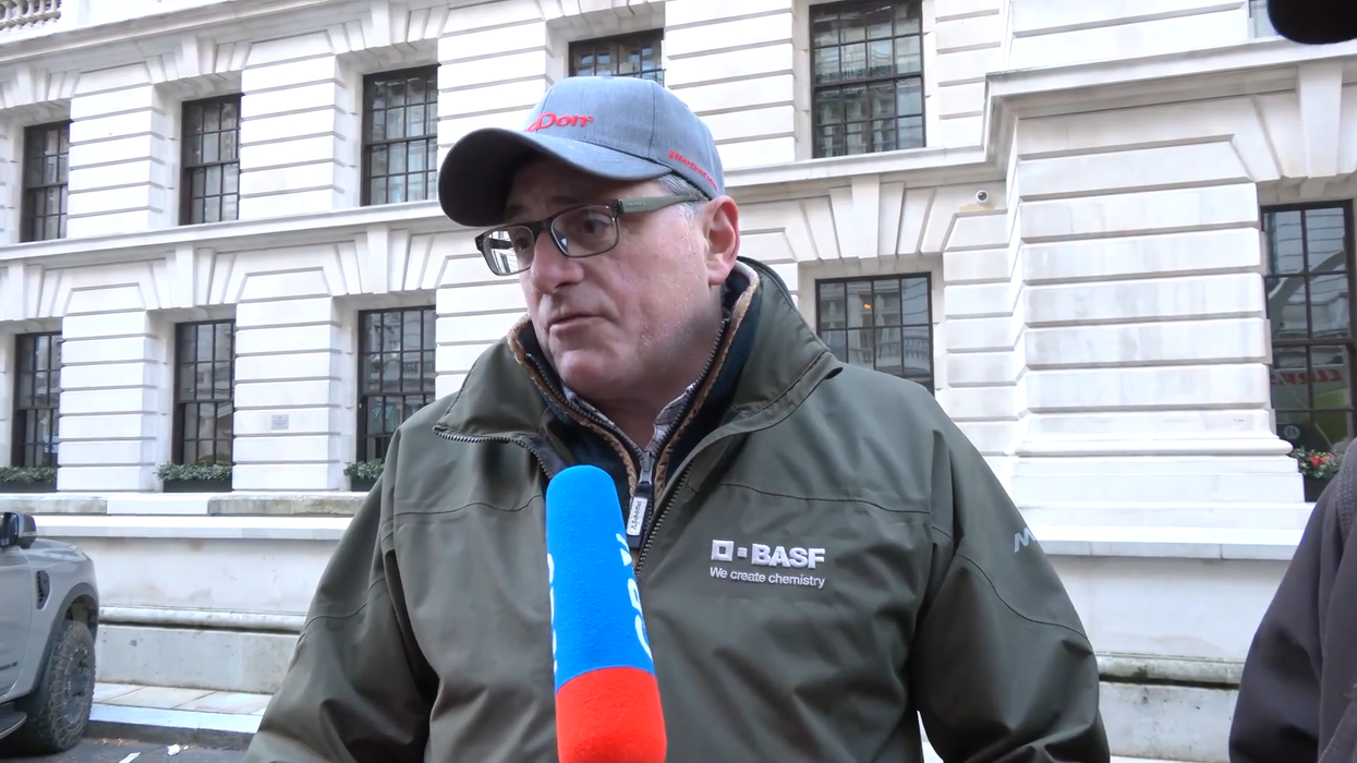 'Free speech has been removed!' Farmers hit out at police after they block path to Westminster