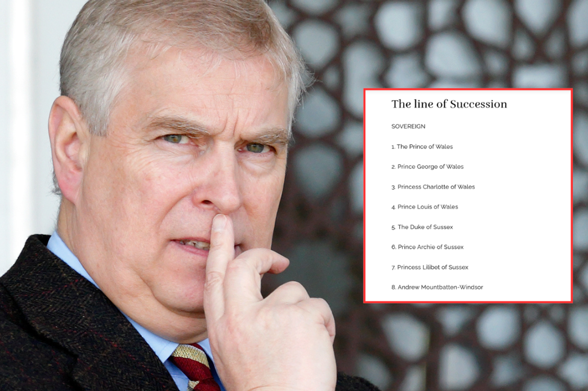 Andrew Mountbatten-Windsor renamed on line of succession as Duke of York title finally removed