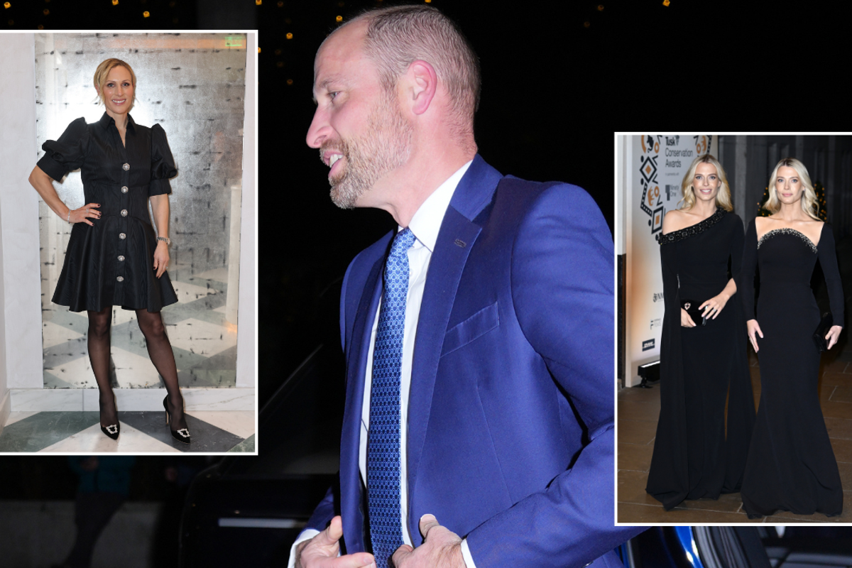 Prince William is supported by Diana's nieces and Zara Tindall at Tusk Awards in London