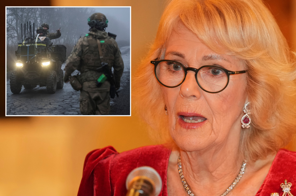 Queen Camilla hits out at ‘brutal’ Ukraine war and calls for ‘resolve to stand up to tyranny’