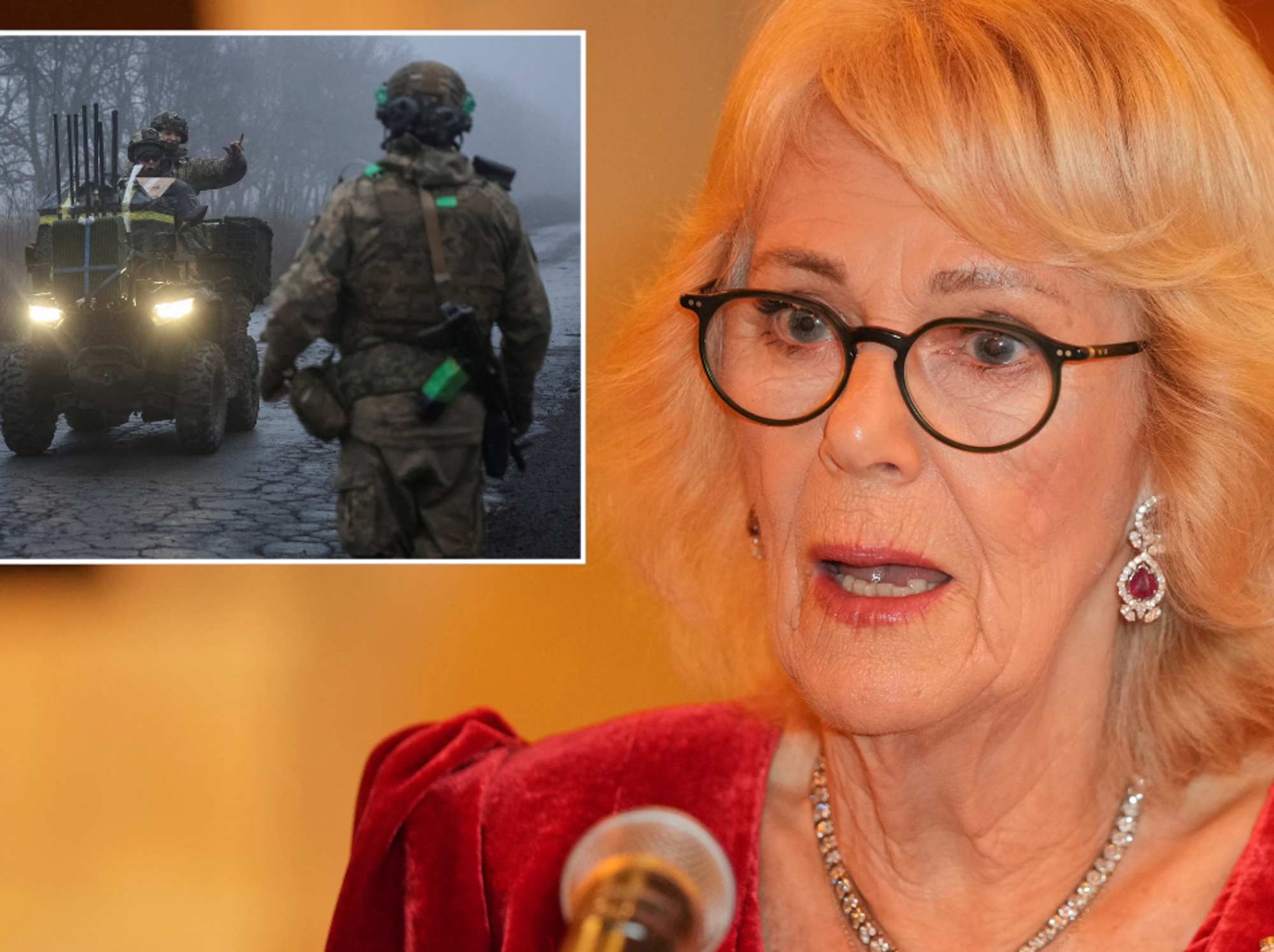 Queen Camilla hits out at ‘brutal’ Ukraine war and calls for ‘resolve to stand up to tyranny’