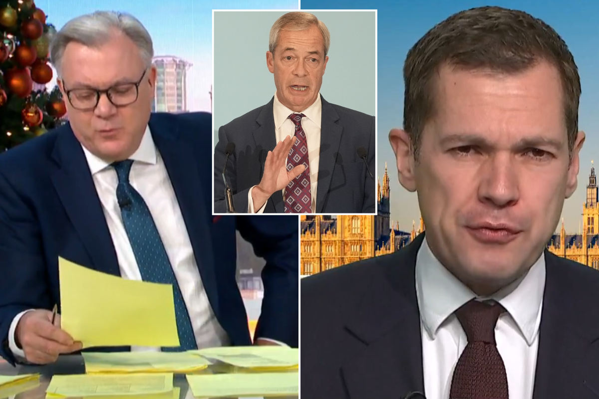 ITV GMB outrage as Robert Jenrick forced to slap away Ed Balls' 'desperate' Nigel Farage remark: 'This is a witch hunt!'