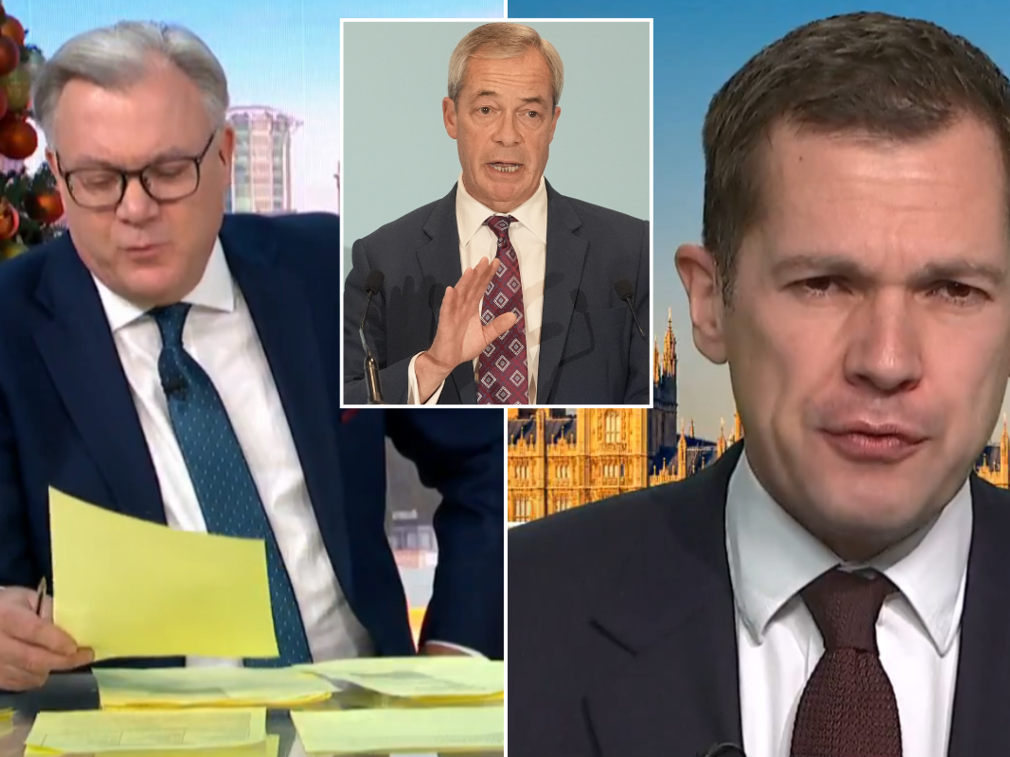 ITV GMB outrage as Robert Jenrick forced to slap away Ed Balls' 'desperate' Nigel Farage remark: ...