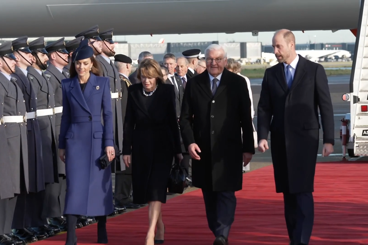 WATCH: Prince William and Princess Kate greet President of Germany as he arrives for State Visit