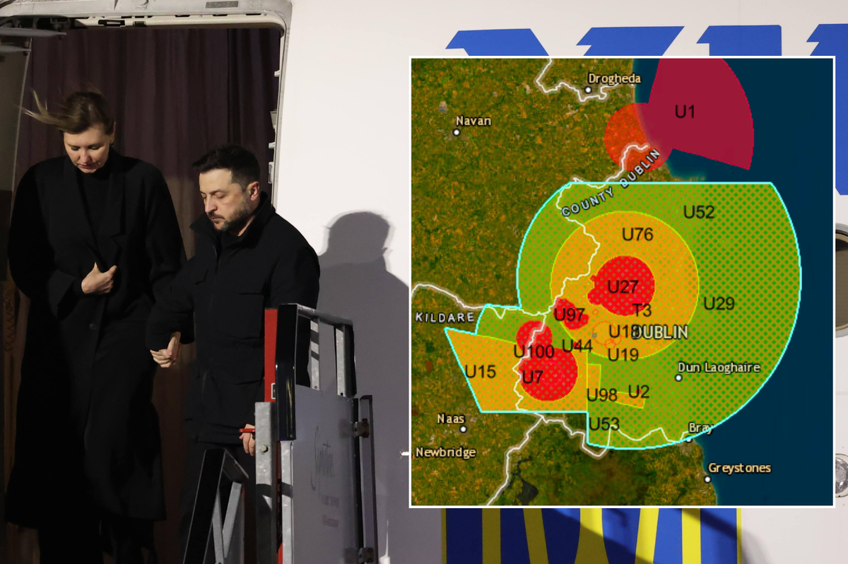 Military drones 'targeted Volodymyr Zelensky's plane over Ireland' - but Irish Navy did NOTHING to stop them