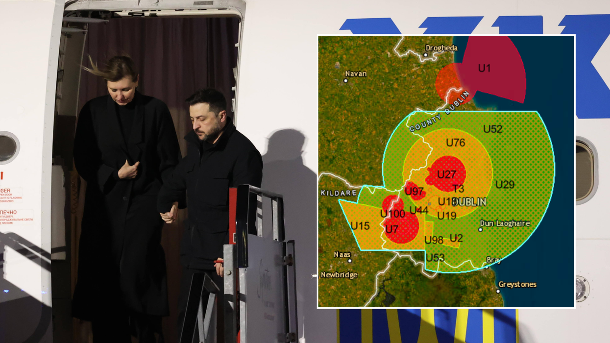 Military drones 'targeted Volodymyr Zelensky's plane over Ireland' - but Irish Navy did NOTHING to stop them