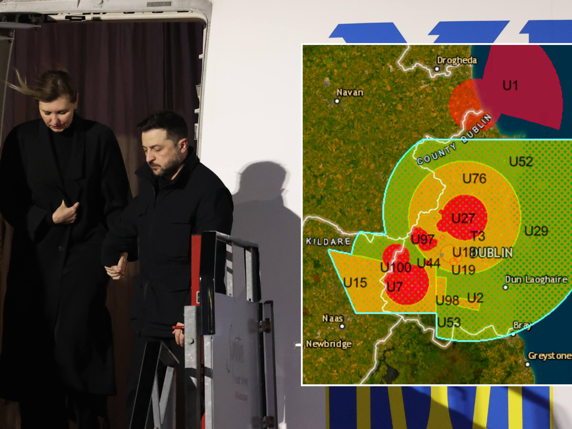 Military drones 'targeted Volodymyr Zelensky's plane over Ireland' - but Irish Navy did NOTHING t...