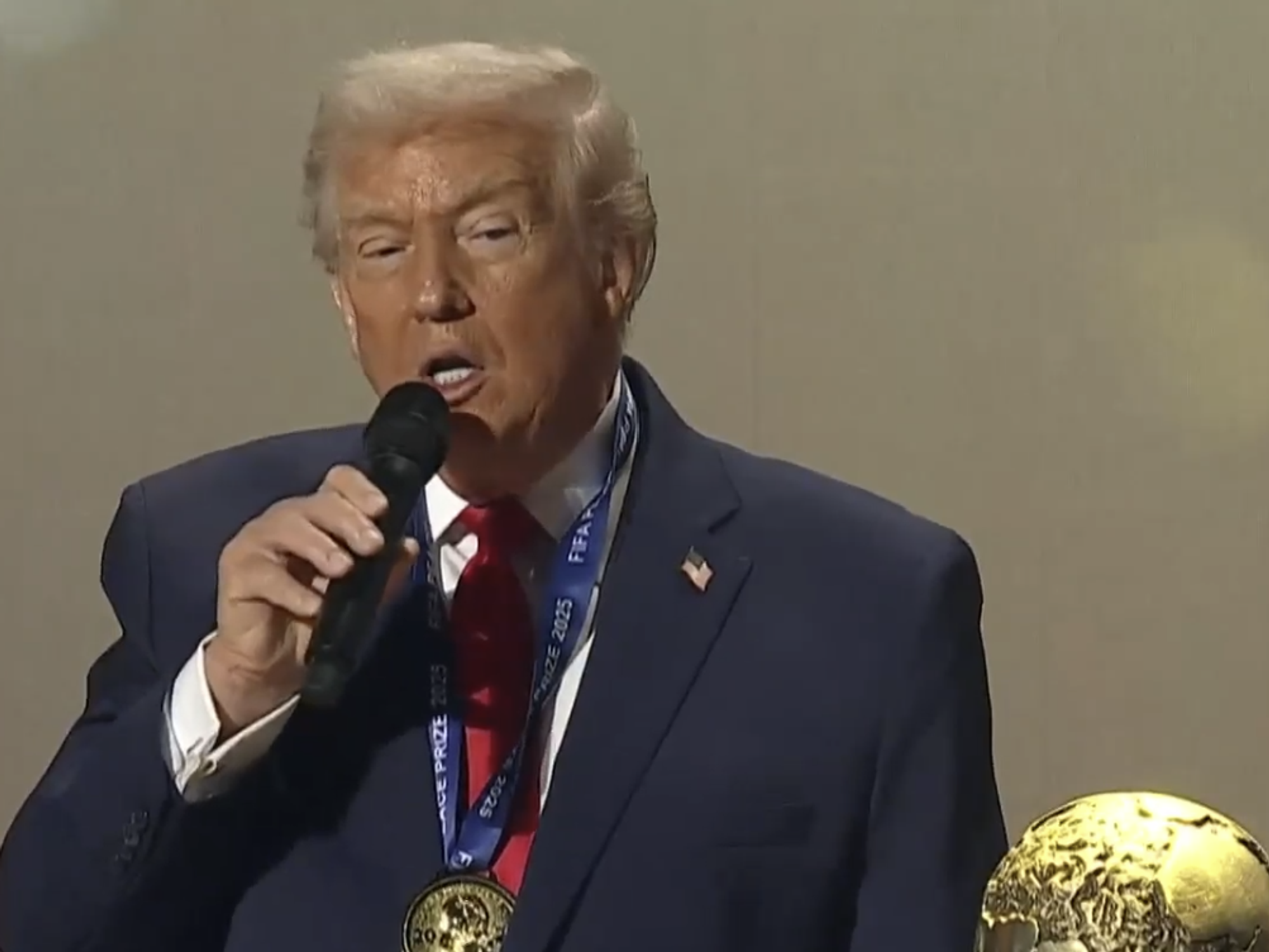 WATCH: Donald Trump accepts Fifa Peace Prize for 'uniting' people across the world