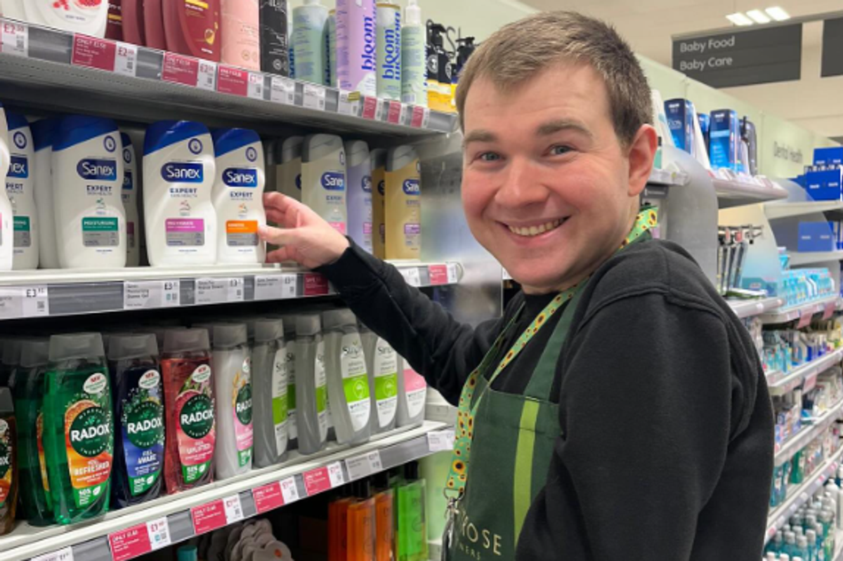 Autistic man rejected by Waitrose after volunteering for four years starts first day of new job at Asda