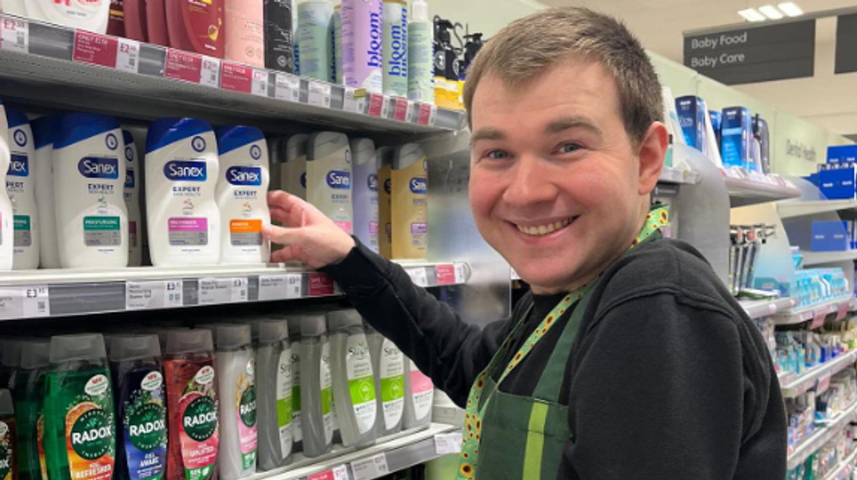Autistic man rejected by Waitrose after volunteering for four years starts first day of new job at Asda