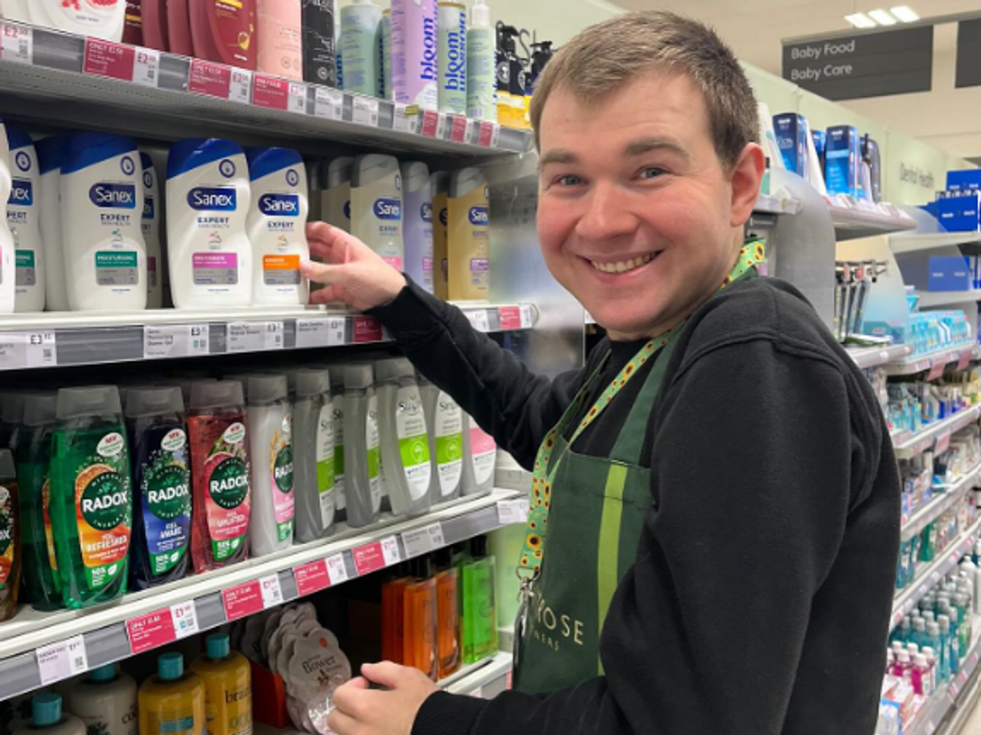 Autistic man rejected by Waitrose after volunteering for four years starts first day of new job at Asda