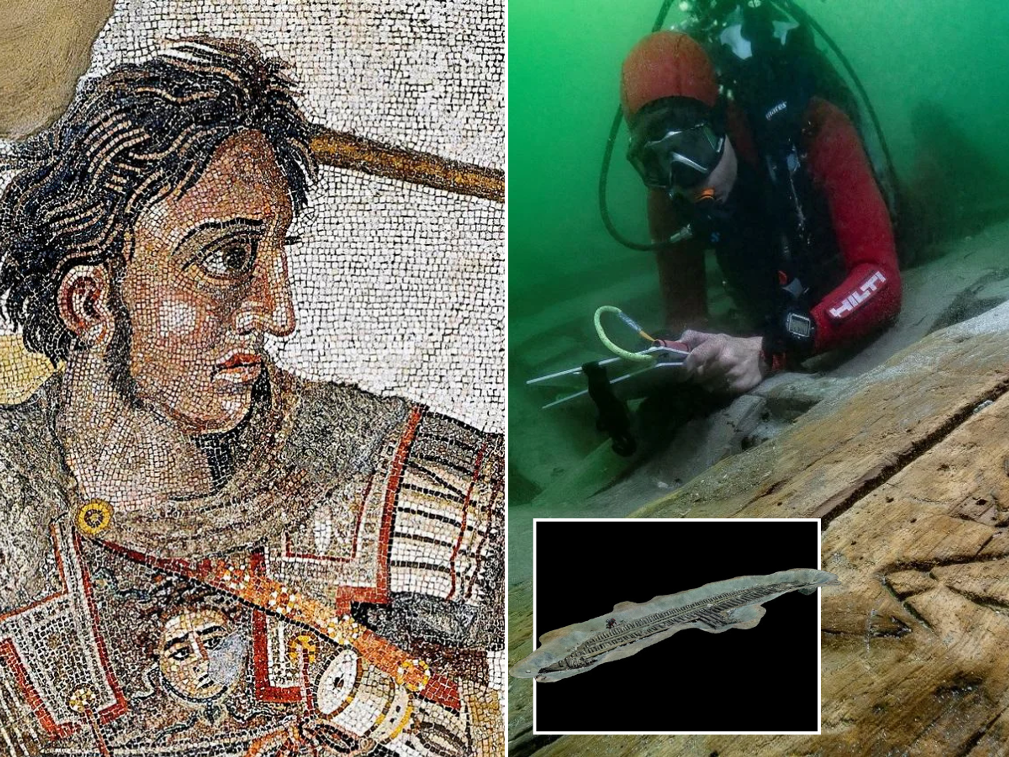Divers make remarkable discovery below the waves amid hunt for tomb of Alexander the Great