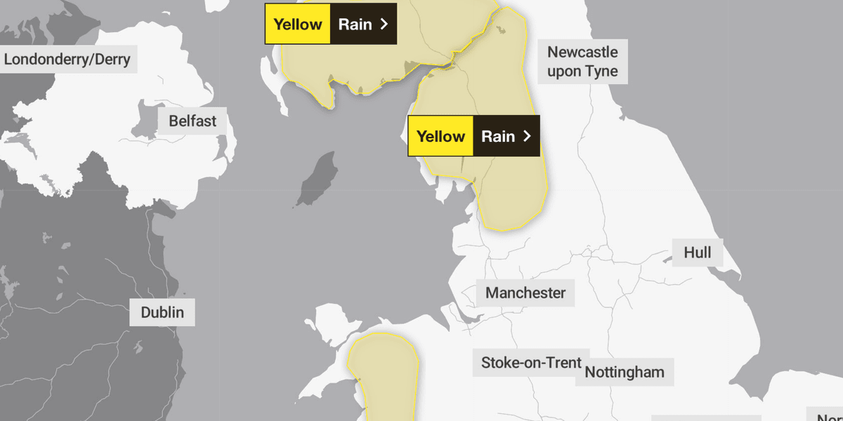 Met Office issues triple rain warning as Britons brace for weekend washout Met Office issues triple rain warning as Britons brace for weekend washout