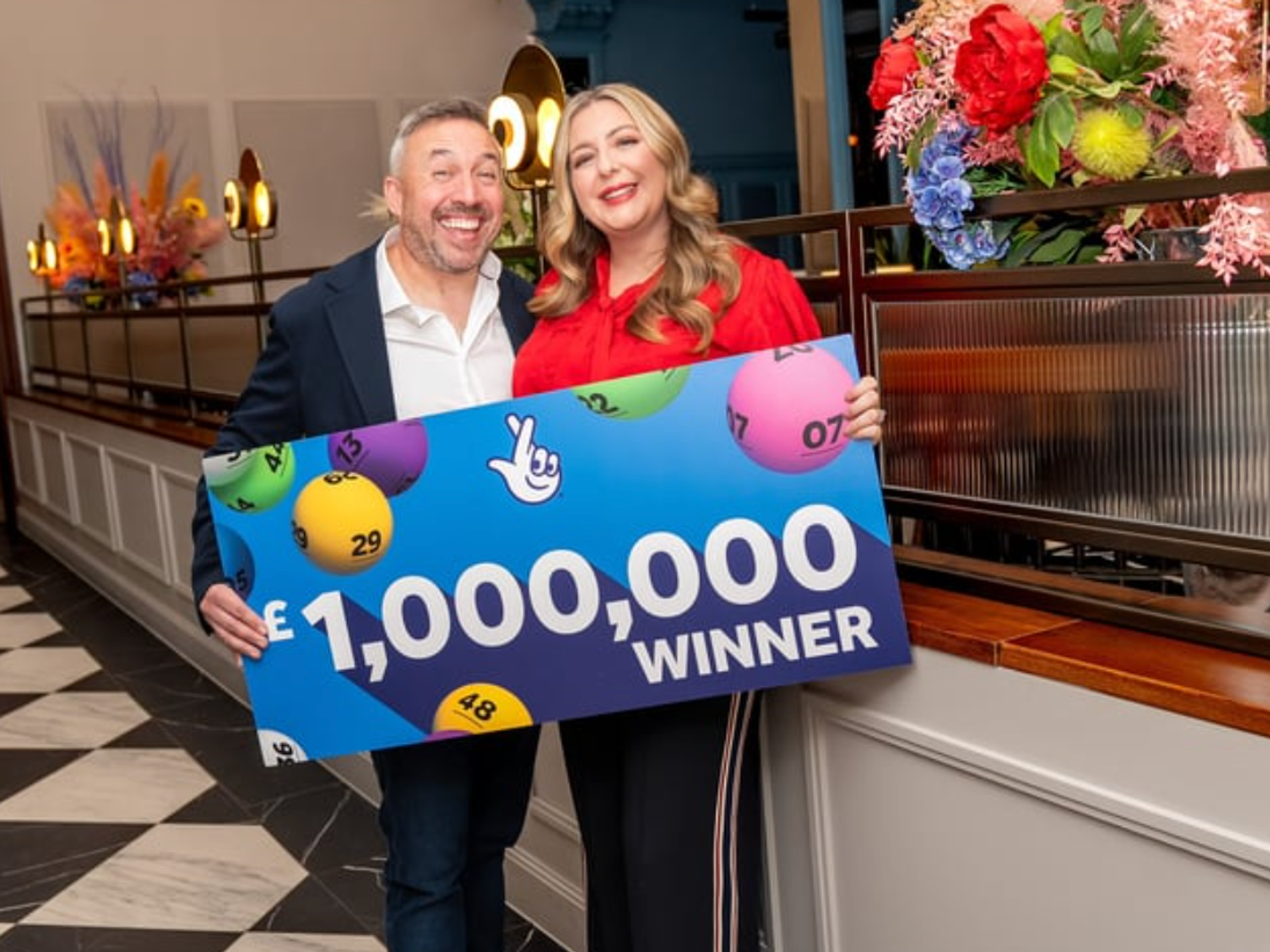 Lucky couple scoops second National Lottery win defying odds of more than 24 TRILLION to one