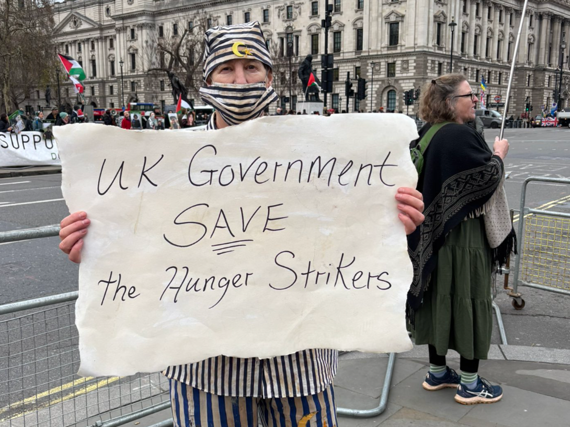 Pro-Palestine protester dressed in 'concentration camp prisoner' outfit days after Bondi Beach massacre